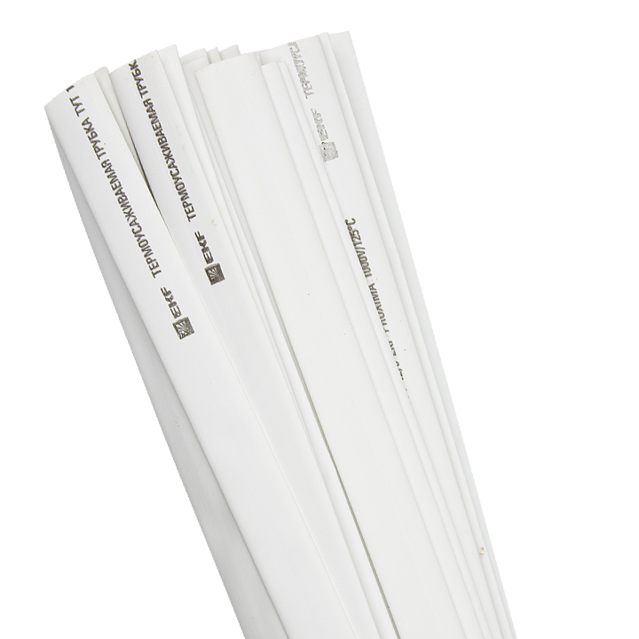 Трубка термоусаживаемая ТУТ нг 12/6 белая в отрезках по 1м PROxima