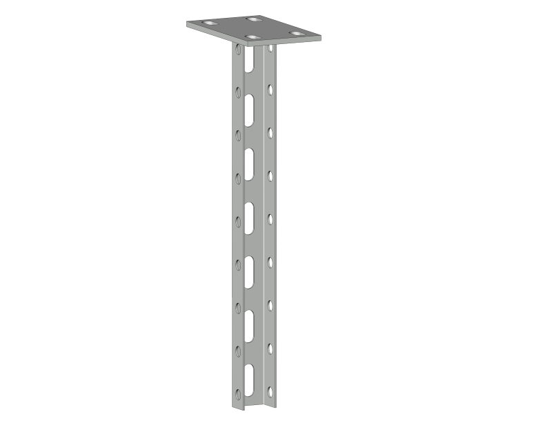 Кронштейн потолочный одинарный 2400 мм (2 мм) HDZ