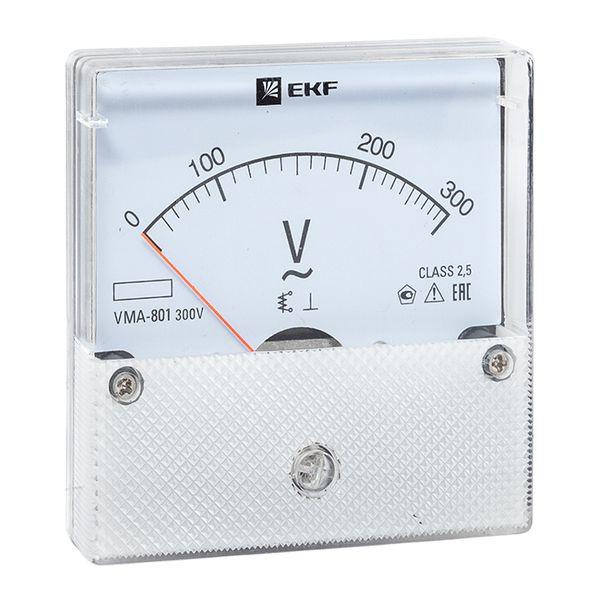 Вольтметр VM-A801 аналоговый на панель 80х80 круглый вырез 300 В прямое подключение