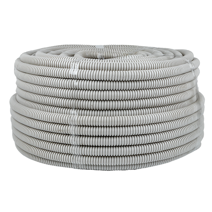 Труба гибкая 20мм с протяжкой серая (100м) Plast