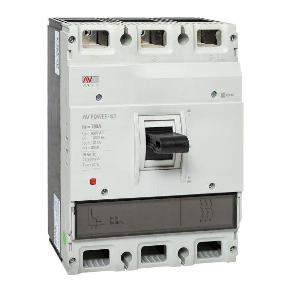 Автоматический выключатель AV POWER-4/3 700А 100kA TR AVERES