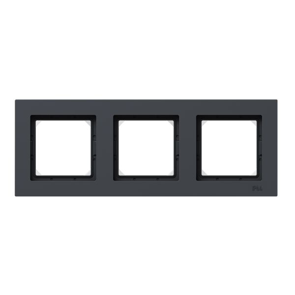 Рамка 3-местная IP44  графит.  пластик Эпика EKF