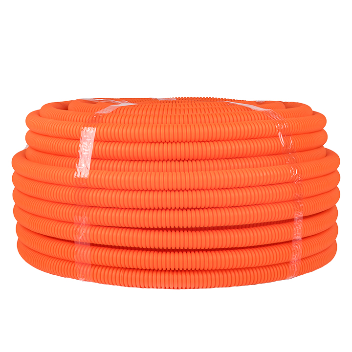 Труба гофрированная ПНД с зондом оранжевая d25мм(75м) Plast PROxima