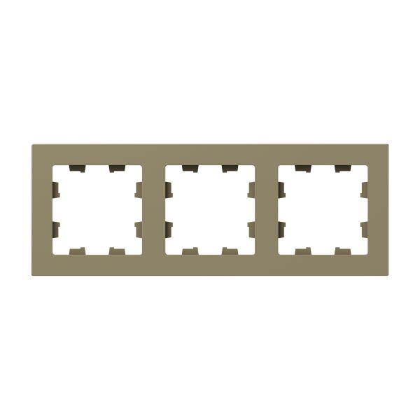 Рамка 3-местная шамп.  пластик Эпика EKF