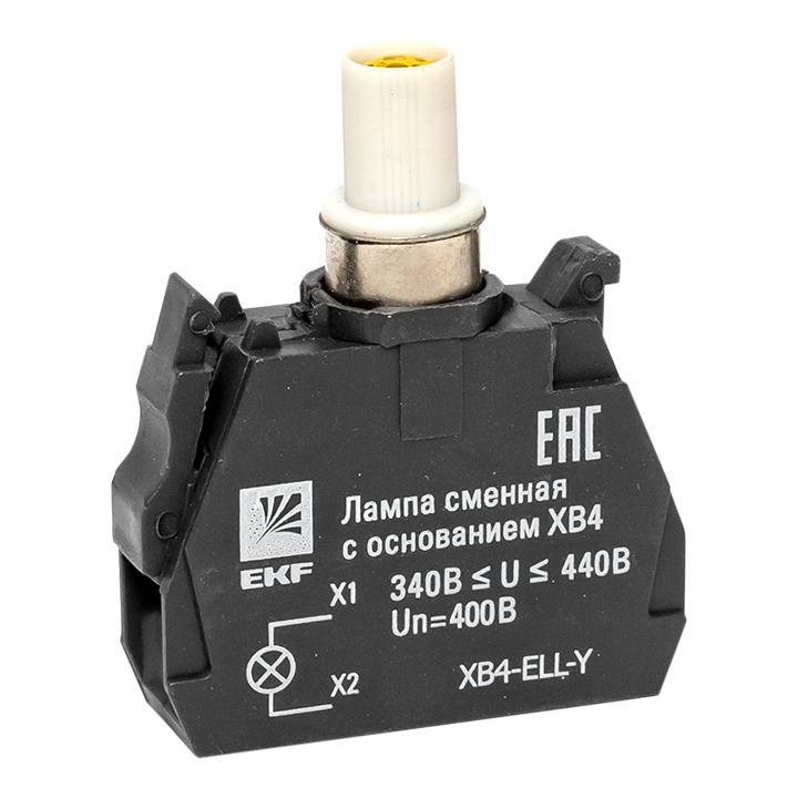 Лампа сменная c основанием XB4 желтая 400В PROxima