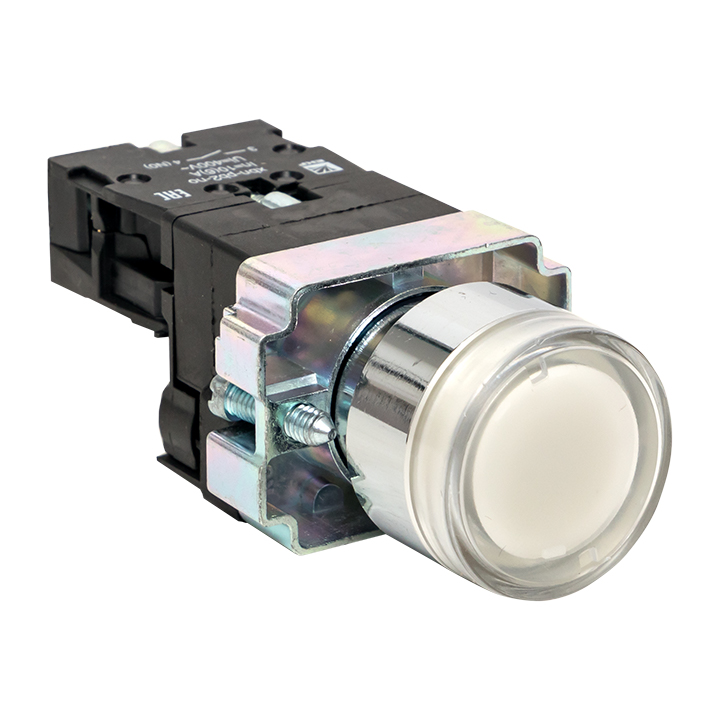 Кнопка BA21 с подсветкой 24В белая NO PROxima