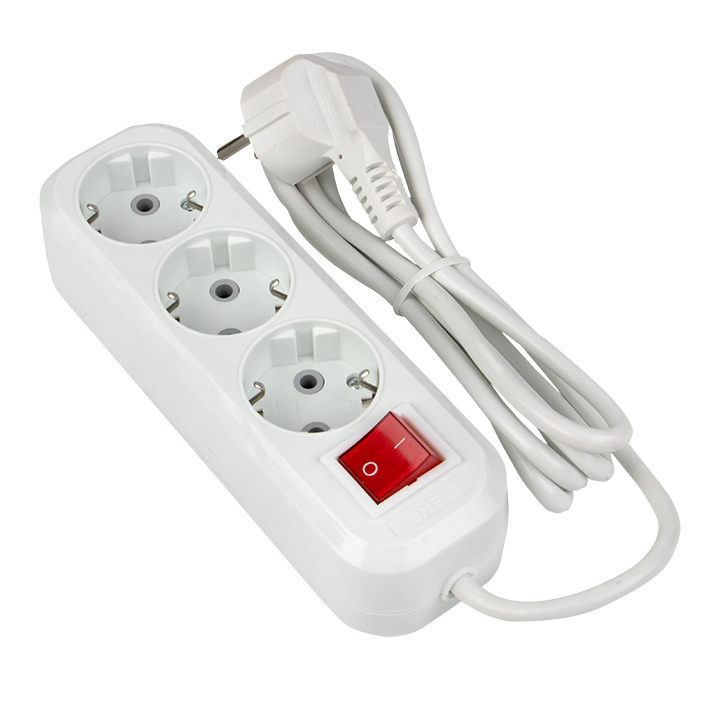 Удлинитель Эксперт 3 гнезда 5 метров 16А/3,0кВт с выключателем и заземлением ПВС 3х1 PROxima