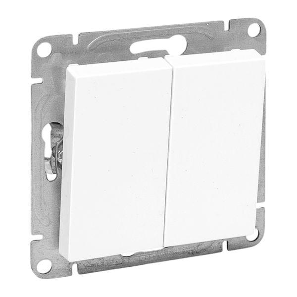 Эпика Механизм выключателя 2кл. кнопочный белый EKF