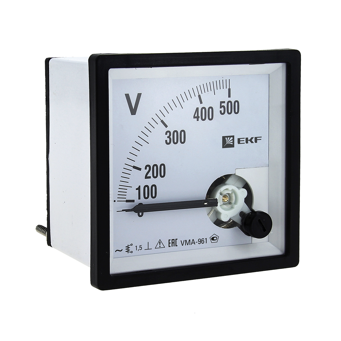 Вольтметр VM-A961 аналоговый на панель 96х96 квадратный вырез 500 В прямое включение