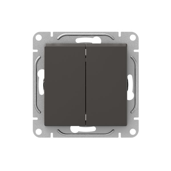 Механизм выключателя. двухклавишный. мокко Эпика EKF