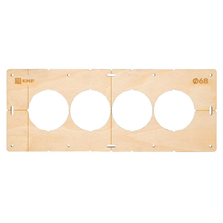 Шаблон для подрозетников c 4 отв. диам. 68 мм Expert