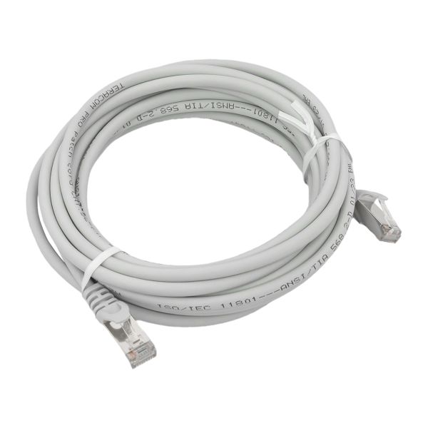 Патч-корд TERACOM PRO Cat.5E экранированный FTP оболочка LSZH серый (5.0м)