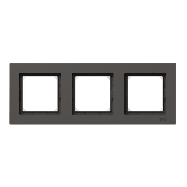 Рамка 3-местная IP44  мокко.  пластик Эпика EKF