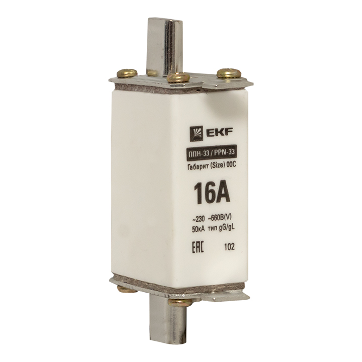 Вставка плавкая ППН-33 100/16А габарит 00С