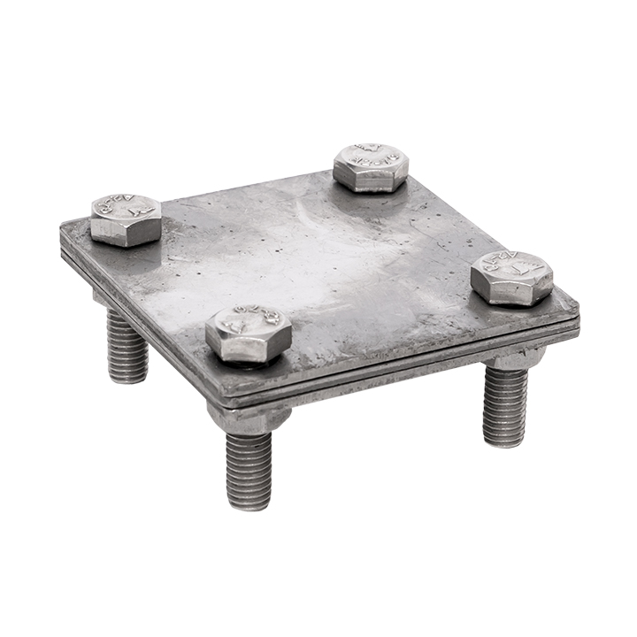 Зажим полоса 40 - полоса 40 3 пластины 70x70мм Ni PROxima