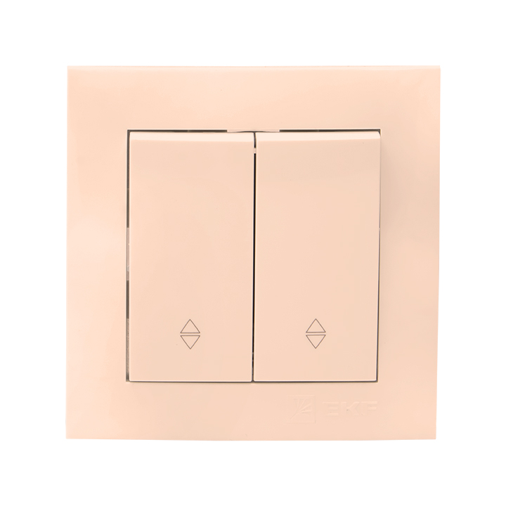 Валенсия выключатель 2-кл. 10А кремовый проходной