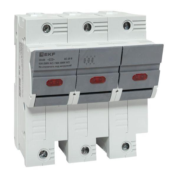 Предохранитель-разъединитель DF 22х58 3Р (тип ПВЦ)