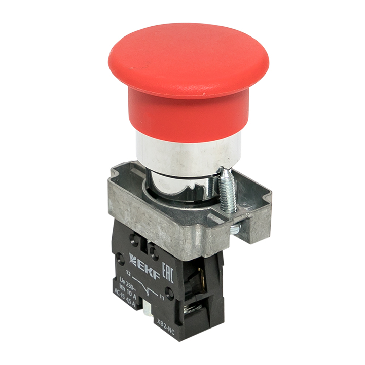 Кнопка BC42 Грибок красная NC