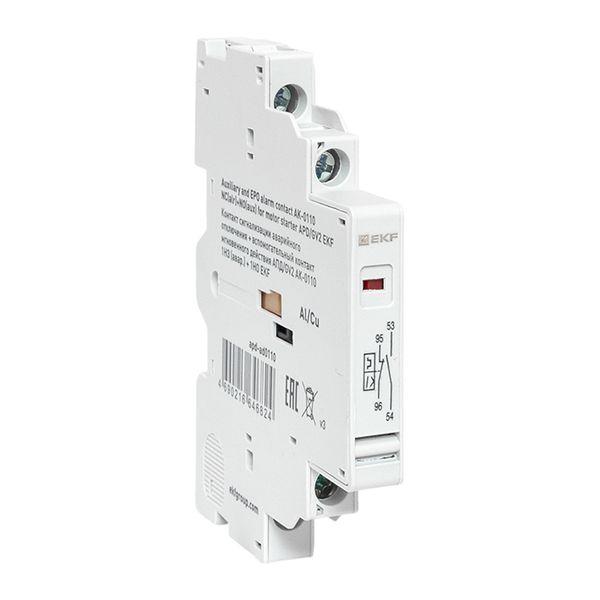 Контакт сигнализации аварийного отключения + вспомогательный контакт мгновенного действия АПД/GV2 АК-0110 1НЗ (авар.) + 1НО EKF