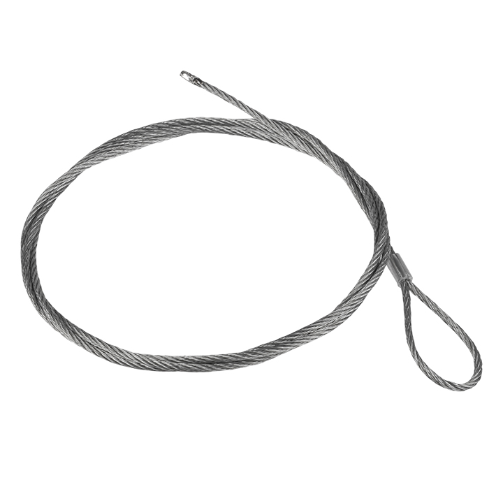 Трос стальной с петлей L=1м (2мм)