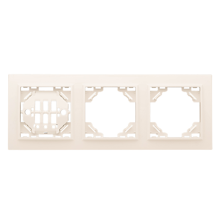 Рамка трехместная горизонтальная бежевый Минск