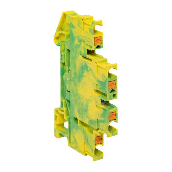 Клемма заземления двухуровневая Push-in 2.5 мм2 4 вывода EKF