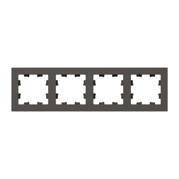 Рамка 4-местная мокко.  пластик Эпика EKF