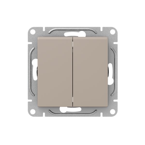 Механизм выключателя. двухклавишный. кремовый Эпика EKF