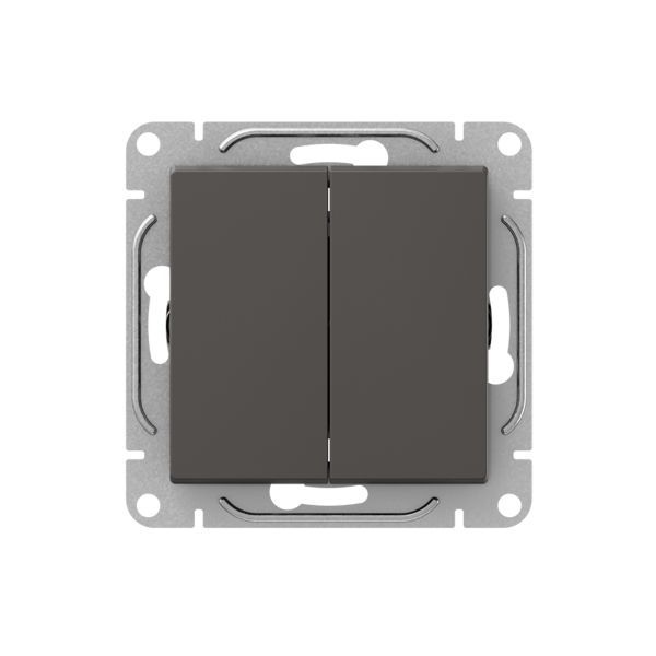 Механизм выключателя. двухклавишный. проходной. мокко Эпика EKF