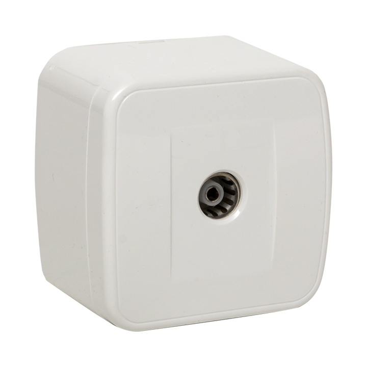 Розетка Минск TV 1-местная ОП 75Ом 5-862МГц белая