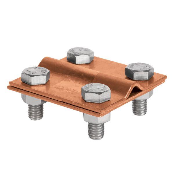 Зажим универсальный полоса 30 - прут 10 пластина 57x57 мм Cu PROxima