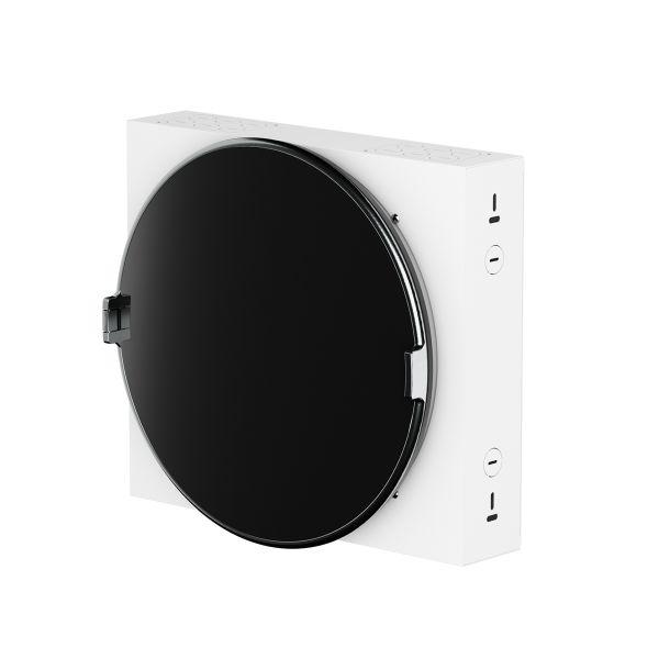 Корпус ArtShell Round встраиваемый силовой круглый 16 модулей чёрное стекло