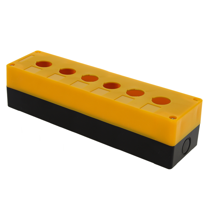 Корпус КП106 пластиковый 6 кнопок желтый