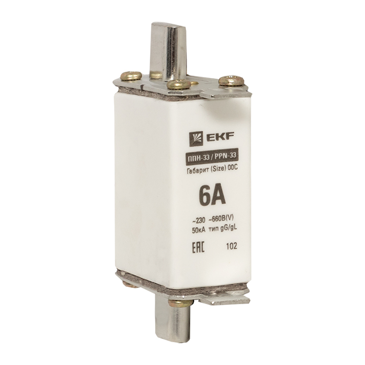 Вставка плавкая ППН-33 100/6А габарит 00С