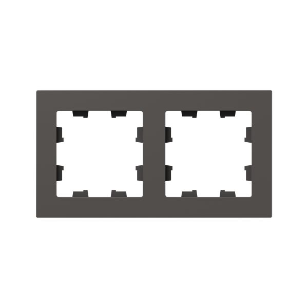 Рамка 2-местная мокко.  пластик Эпика EKF
