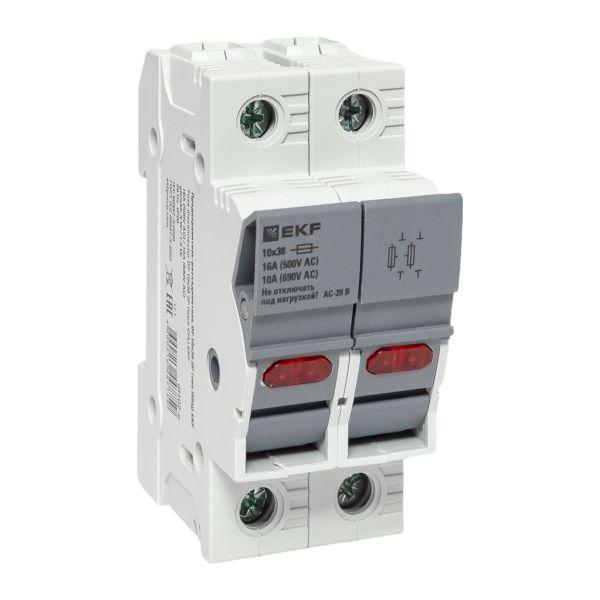 Предохранитель-разъединитель DF 10х38 2Р (тип ПВЦ)