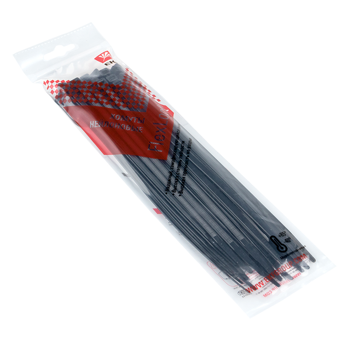 Хомут P6.6 стандартный черный 4.8x200 (50шт) FlexLock PROxima
