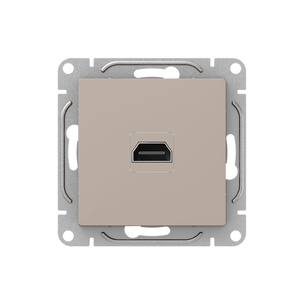 Механизм розетки HDMI  кремовый Эпика EKF