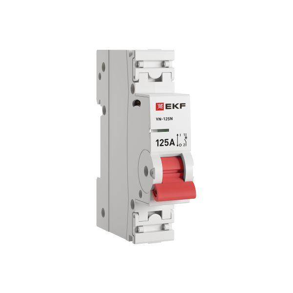 Выключатель нагрузки (ВН) однополюсный 1P 125А ВН-125N S1251125 PROXIMA EKF