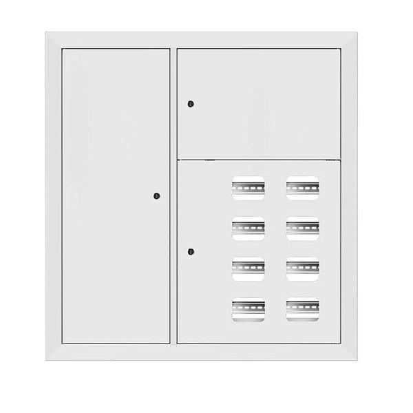 Щит этажный 8 кв. RAL9003 со слаботочным отсеком слева (1000х950х160) PROxima