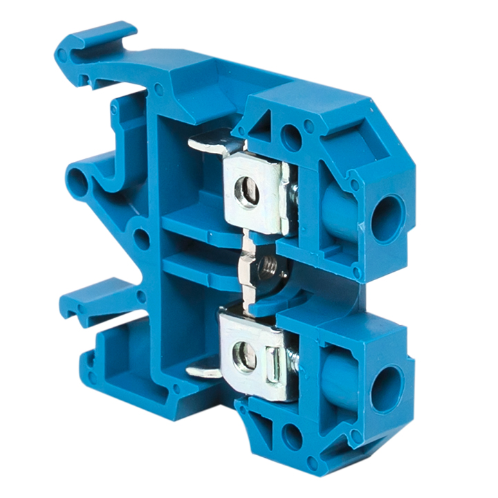 Клемма проходная винтовая JXB 10 мм2 синяя EKF
