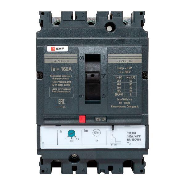 Выключатель автоматический ВА-160А 35кА ВА-99С/160 термомагнитный расцепитель