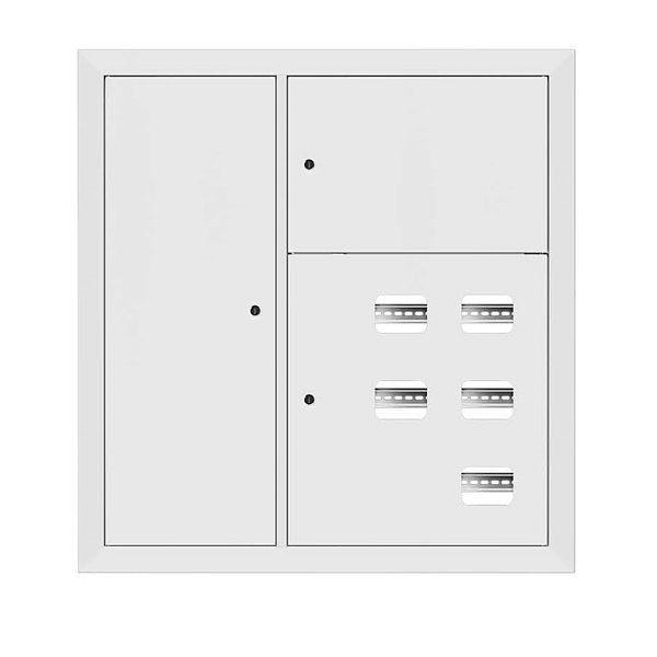 Щит этажный 5 кв. RAL9003 со слаботочным отсеком слева (1000х950х160) PROxima