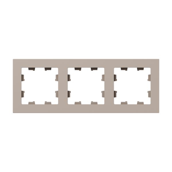 Рамка 3-местная крем.  пластик Эпика EKF