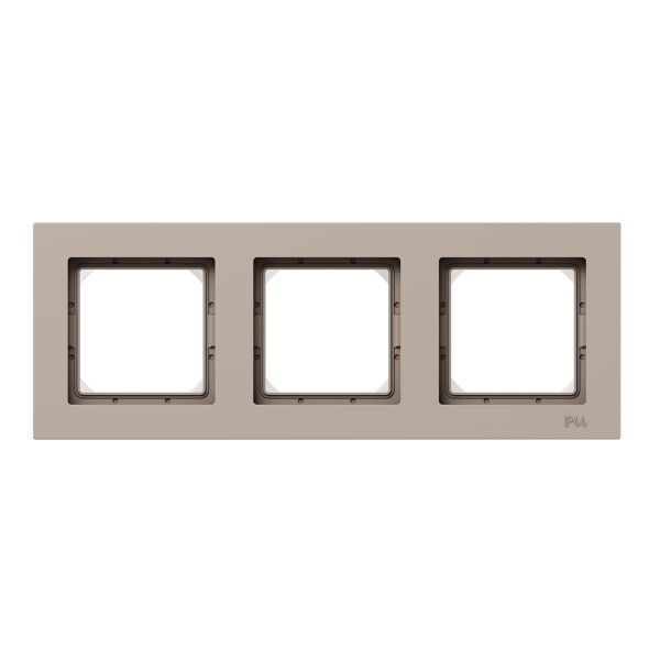 Рамка 3-местная IP44  крем.  пластик Эпика EKF