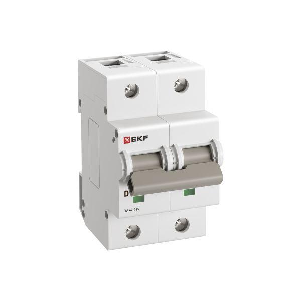 Выключатель автоматический ВА 47-125 2P 50А (D) 15кА PROXIMA