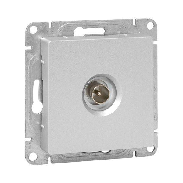 Эпика Механизм розетки TV одиночная алюминий EKF