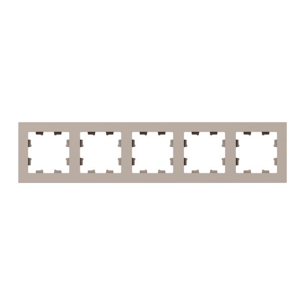 Рамка 5-местная крем.  пластик Эпика EKF