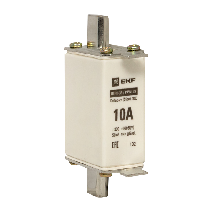 Вставка плавкая ППН-33 100/10А габарит 00С