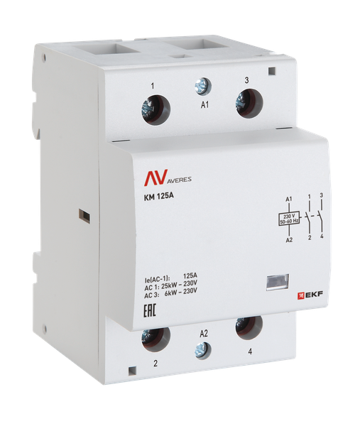 Контактор модульный КМ 40А 2NO+2NC 48VAC (3 мод.) AVERES EKF
